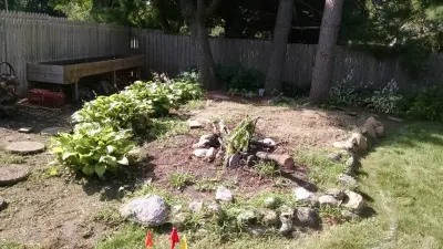 Community Gathering Space - Firepit, patio, fruit & flower garden — Landscape Design project by Abundant Design, LLC