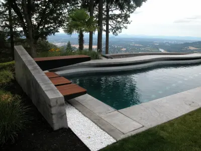 Grids and Curves - A Home — Landscape Design project by Stangeland And Associates