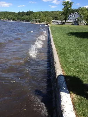Waterfront Retaining Wall by Arborcare Landscape Services & Products, LLC.