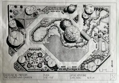 Landscape Architecture Studio Portfolio of Drawings — Landscape Design project by Student Portfolio