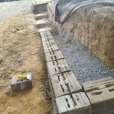 Updated Retaining Wall — Landscape Design project by J & R Family Roots LLC
