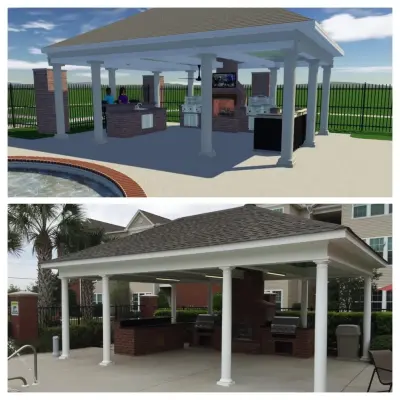 Alfresco Cooking and BBQ Space - Spanish Fort, AL by Covenant Pool And Landscape