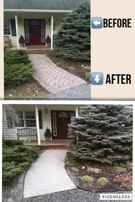 Sidewalk Renovation — Landscape Design project by Oasis Ponds & Patios