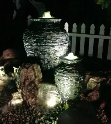 Water Garden Fountain — Landscape Design project by Oasis Ponds & Patios