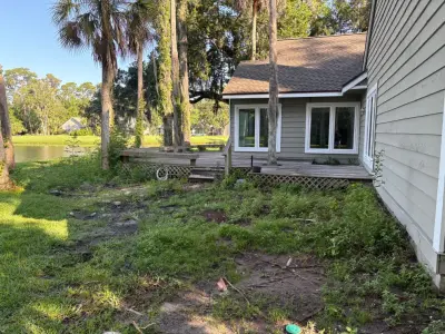 Before and After — Landscape Design project by Helm Lawn And Landscape