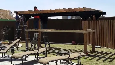 Personalized arbor swing — Landscape Design project by Austex Landscape