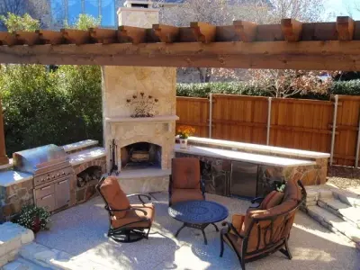 Outdoor Fireplaces — Landscape Design project by Haynes Outdoor Solutions