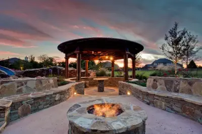 Heating Elements and Outdoor Flames — Landscape Design project by Red Valley Landscape & Construction Inc