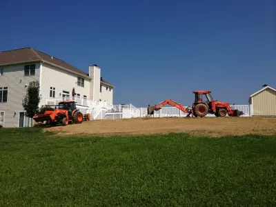 Pool Installation Lawn Restoration — Landscape Design project by Arborcare Landscape Services & Products, LLC.