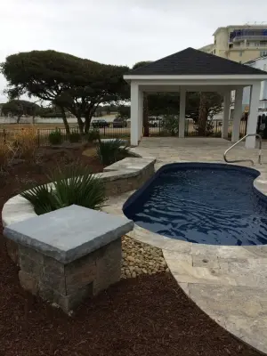 Seaside Swimming Pool — Landscape Design project by Yardworks, Inc.