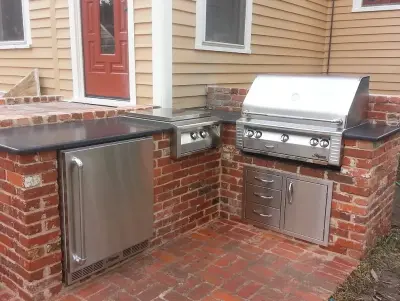 Outdoor Kitchens with Brick and Stone — Landscape Design project by Fire It Up Grills & Hearths