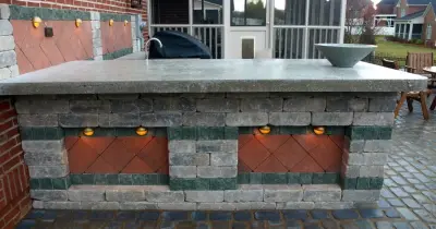 Outdoor Integrated Kitchen — Landscape Design project by The Lawn Butler
