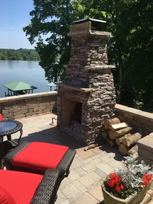 Outdoor Living Spaces, Fireplace, and Patio — Landscape Design project by Beasley Landscape Architects