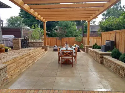 Contemporary Concrete Patio — Landscape Design project by Sundial Designs, Inc. in Denver
