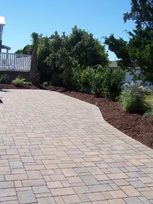 Emerald Isle - permeable pavement — Landscape Design project by Yardworks, Inc.