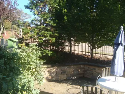 Squirrel Hill Sunken Patio and Gardens, Fence, Steps, and Walls in Pittsburgh — Landscape Design project by Karl Steinmetz Landscape Architect