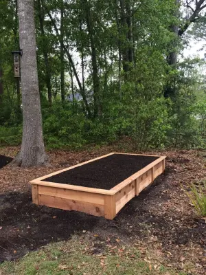 Cedar Raised Bed Installation in Richmond Hill — Landscape Design project by Custom Garden Company