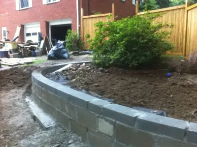 Garden Boundary Wall — Landscape Design project by Paoke Stoneworks