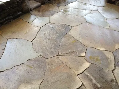 Woodland Flagstone Patio with Firepit — Landscape Design project by Christopher A. Zeek LandscapeDesign&Construction