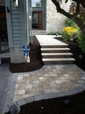Rock Pathways and Walkway Stones — Landscape Design project by Twin Oaks Lawn And Landscape, Inc.