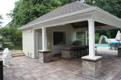 Residential Outdoor Gathering Area — Landscape Design project by Cedar Creek Design