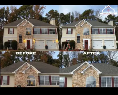 Before and After — Roofing & Gutter Services project by Complete Precision Roofing LLC