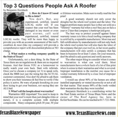 The Roof Agency Inc. - Roofing & Gutter Services in Southlake, TX