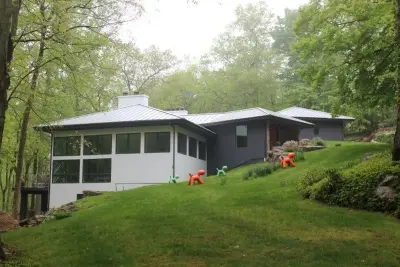 10,000 square foot aluminum standing seam roof in Greenwich, Connecticut by Classic Metal Roofs, LLC