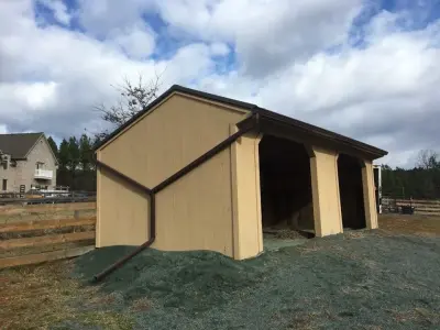 Installation of Gutters for Barns and Sheds — Roofing & Gutter Services project by Right Choice Seamless Gutters