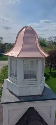 Wilmette, IL Copper Awning Project by Optimal Copper Gutters & Roof Chicago