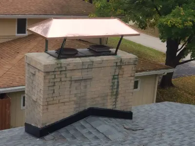 Chicago copper chimney cover by Optimal Copper Gutters & Roof Chicago