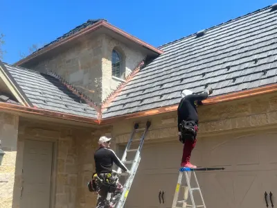 Copper Rain Gutters and Flashing in Palatine, IL — Roofing & Gutter Services project by Optimal Copper Gutters & Roof Chicago