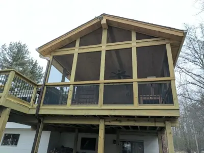 City Screened Deck Expansion — Roofing & Gutter Services project by Hendo Contracting
