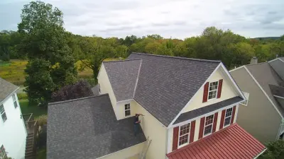 Roof Replacement: Certainteed Landmark Shingles in Driftwood Shade — Roofing & Gutter Services project by Certitude Home Improvements