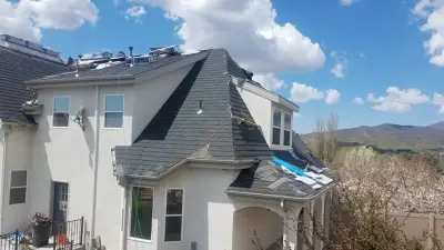 Roof Renovation Aerial Imagery — Roofing & Gutter Services project by Patriot Roofing & Construction