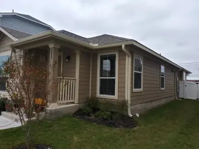Installation of Rain Gutters on Single-Story House in Pflugerville, TX — Roofing & Gutter Services project by Gutter Tex