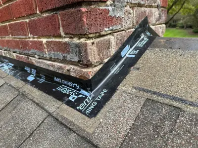 Chimney Flashing Replacement on Roof — Roofing & Gutter Services project by New Roof