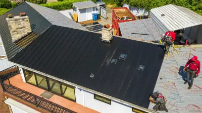 Burien, WA Metal Roof Replacement and Gutter Installation by Sound-Lok — Roofing & Gutter Services project by Valentine Roofing