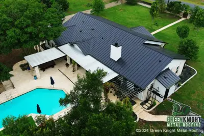 Matte Black Standing Seam - Manchaca, TX — Roofing & Gutter Services project by Green Knight Metal Roofing