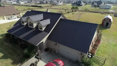 Metal Roof with Standing Seam in Beach City Texas — Roofing & Gutter Services project by Houston Metal Roofing Services