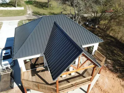 Onalaska Texas Standing Seam Metal Roofing — Roofing & Gutter Services project by Houston Metal Roofing Services
