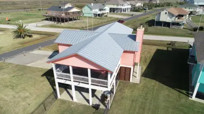 Metal Roofing with Standing Seams in Port Bolivar, Texas — Roofing & Gutter Services project by Houston Metal Roofing Services