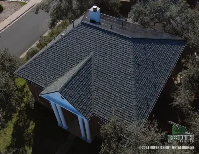 Steel Roofing with Embedded Solar Sun Roof Coating — Roofing & Gutter Services project by Green Knight Metal Roofing