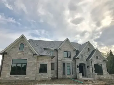 Artificial Slate Roofing and Gutters - S. Barrington, IL — Roofing & Gutter Services project by A.B. Edward Enterprises, Inc.