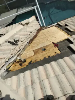 Solar Pool Heater-Related Tile Roof Repair — Roofing & Gutter Services project by Tile Roofing And Restoration
