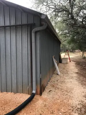 Wimberley, TX K Style Gutter Installation with Water Management System — Roofing & Gutter Services project by Gutter Tex
