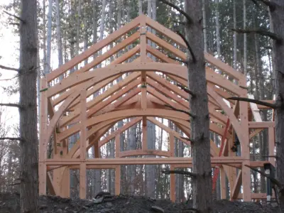 A Catskill Getaway — Design-Build Services project by New Energy Works Timberframers