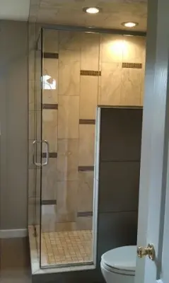 North Huntington Master Bathroom — Design-Build Services project by Dena Caron Interiors