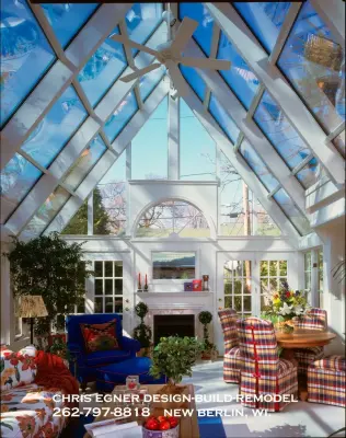 Tailored Sunroom Expansion - Arched Ceiling — Design-Build Services project by Chris Egner Design-Build-Remodel