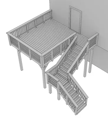 Custom Drawings for Building Approval - Deck Permit Plans — Design-Build Services project by Penko LLC